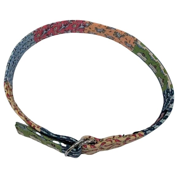 Vineyard Vines Patchwork Belt Boys Multicolor Cotton Fabric D Ring Size S - Picture 4 of 12